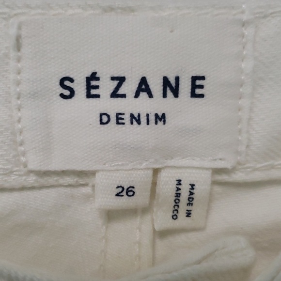 Sezane 1967 ecru denim high rise straight leg pants - Picture 14 of 16